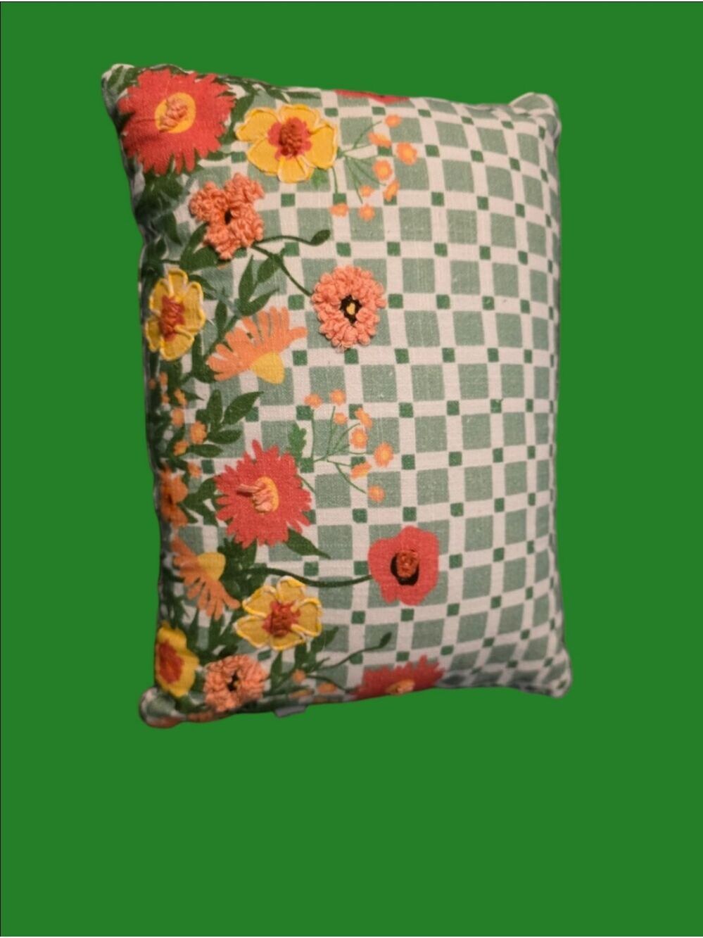 4/$67 Deal! Beautiful Pillow with Floral Embroidery